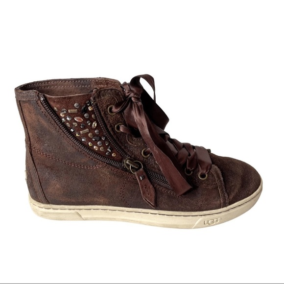 UGG Blaney High-Top Suede Sneaker 5 - Picture 1 of 7